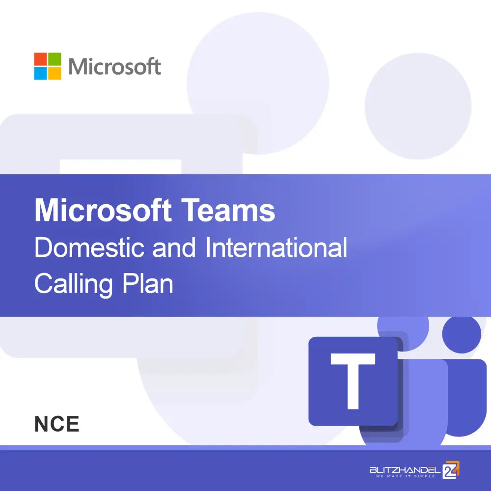 Microsoft Teams Krajowy i Międzynarodowy Plan Połączeń (NCE)